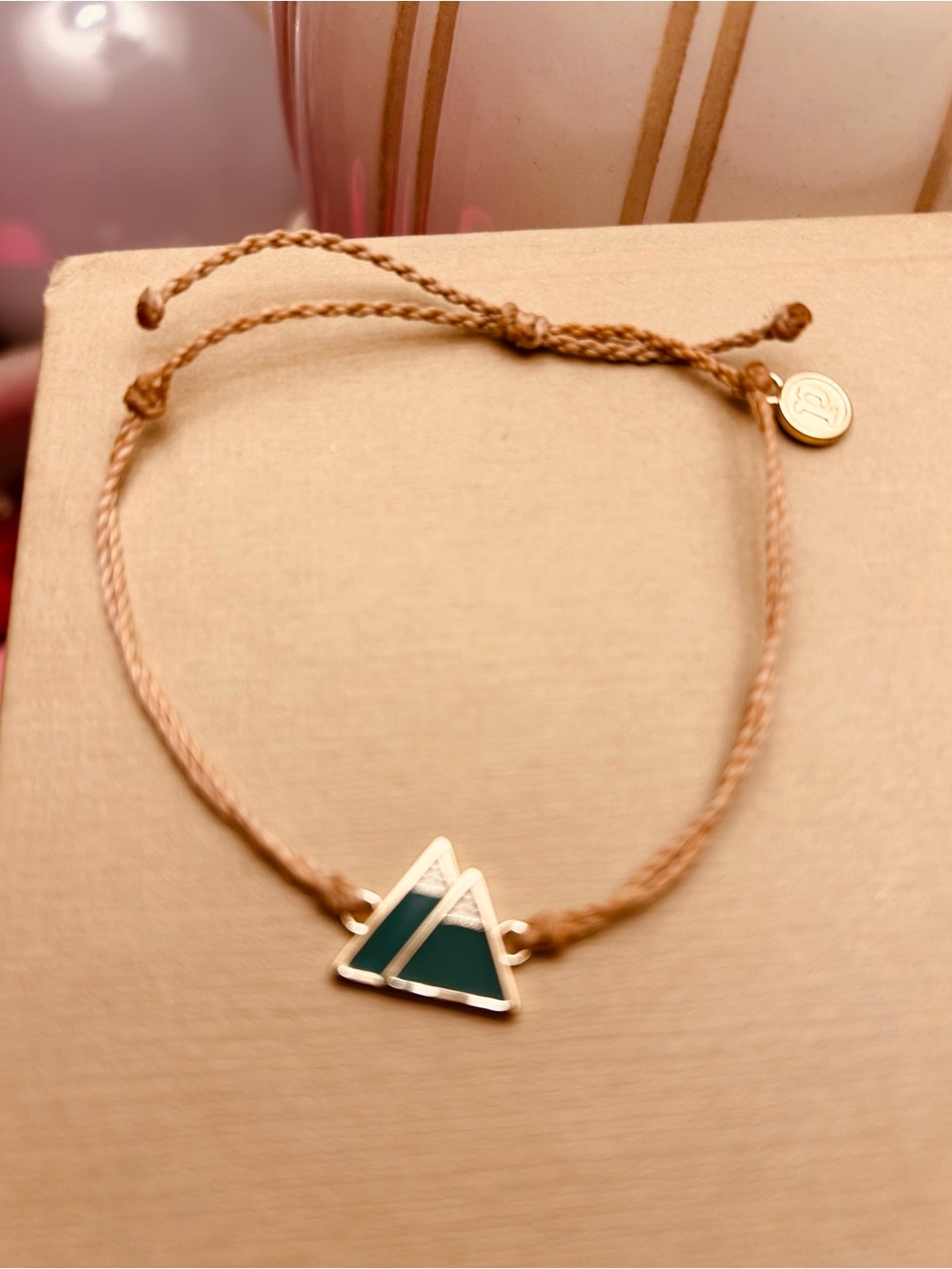 Pura Vida | Gold-Tone Green Mountain Cord Bracelet